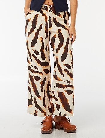 Pantalon large imprimé tachiste