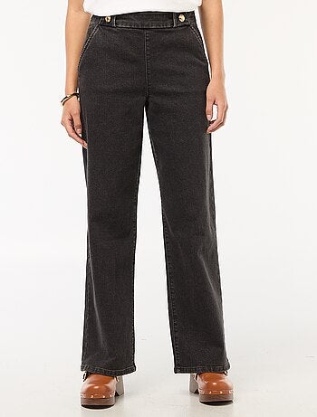 Pantalon large 'JDY' avec boutons décoratifs à la taille