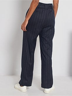 Pantalon large rayé - Kiabi