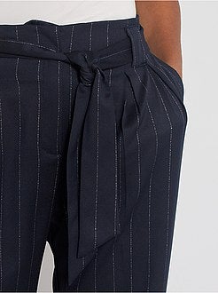 Pantalon large rayé - Kiabi