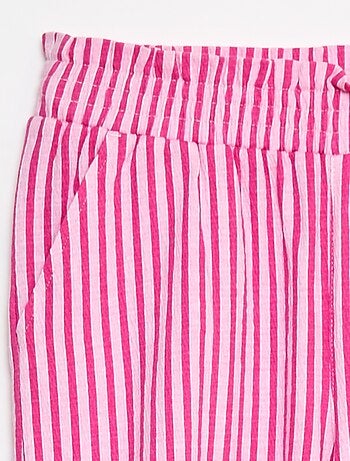 Pantalon large rayé