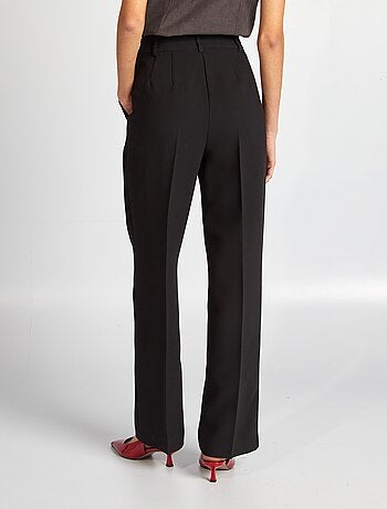 Pantalon large uni à taille haute