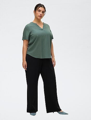 Pantalon large uni
