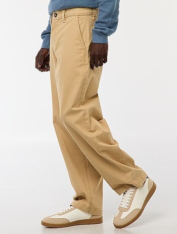 Pantalon large / wide leg uni en twill