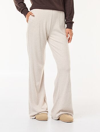 Pantalon larges en matière côtelée