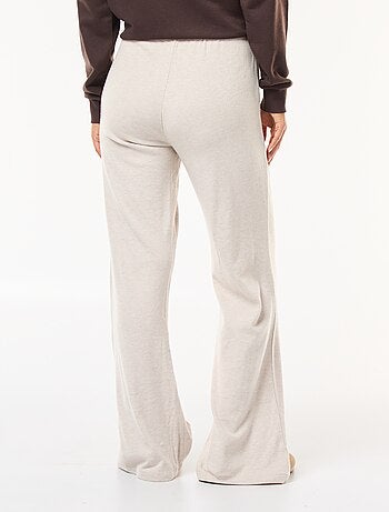 Pantalon larges en matière côtelée