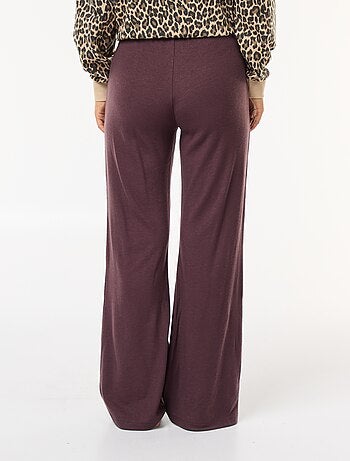 Pantalon larges en matière côtelée