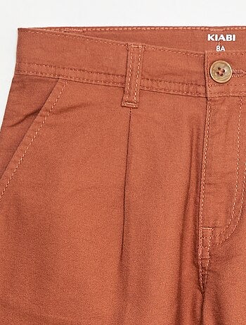 Pantalon léger effet lin en oxford
