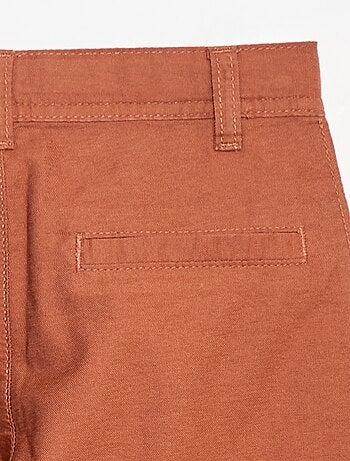 Pantalon léger effet lin en oxford