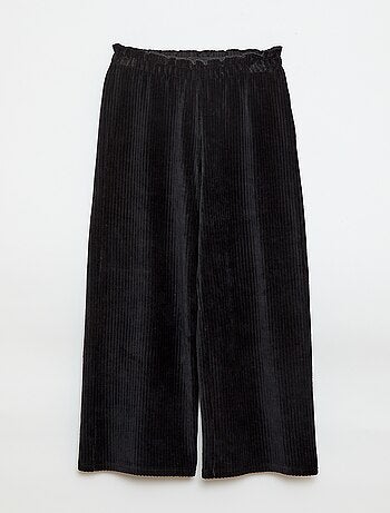 Pantalon legging wide leg en velours côtelé