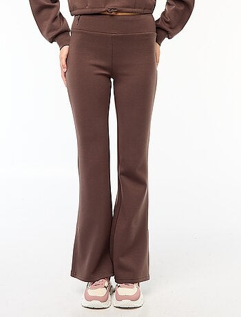 Pantalon maille lourde et douce coupe bootcut
