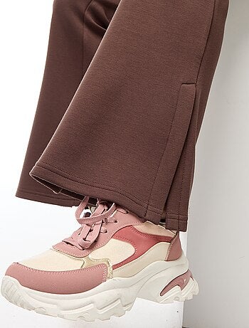 Pantalon maille lourde et douce coupe bootcut