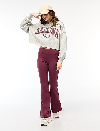 Pantalon maille lourde et douce coupe bootcut