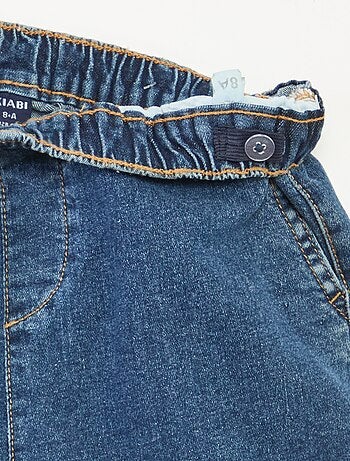 Pantalon multipoches en denim stretch - Coupe + confortable