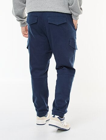 Pantalon multipoches uni avec ceinture élastiquée