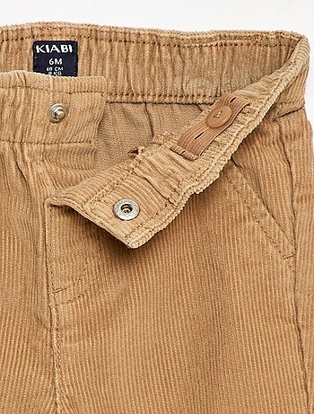 Pantalon paperbag en velours côtelé