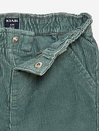 Pantalon paperbag en velours côtelé
