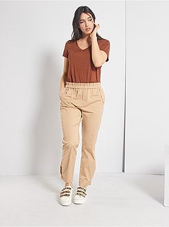 Pantalon regular à taille élastique - Kiabi