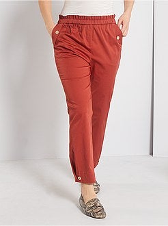 Pantalon regular à taille élastique - Kiabi