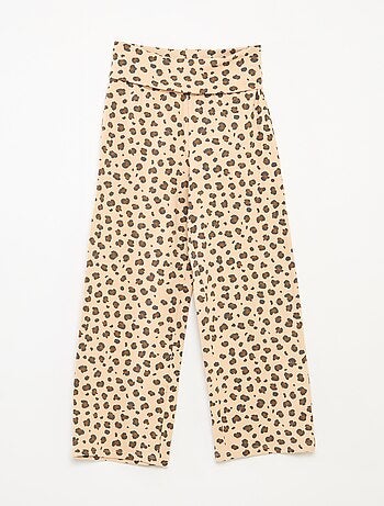 Pantalon regular avec taille élastiquée