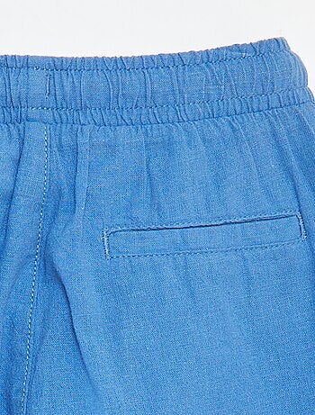 Pantalon regular en lin