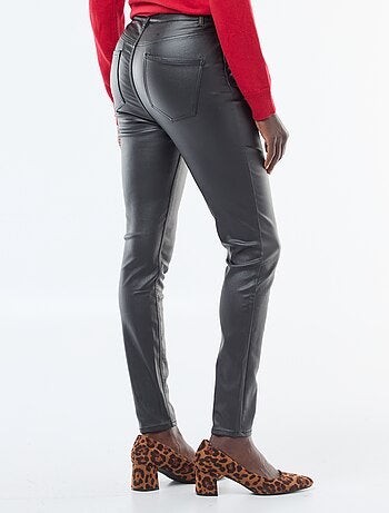 Pantalon skinny coated uni