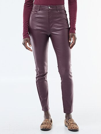 Pantalon skinny coated uni