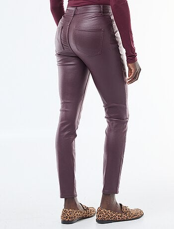 Pantalon skinny coated uni