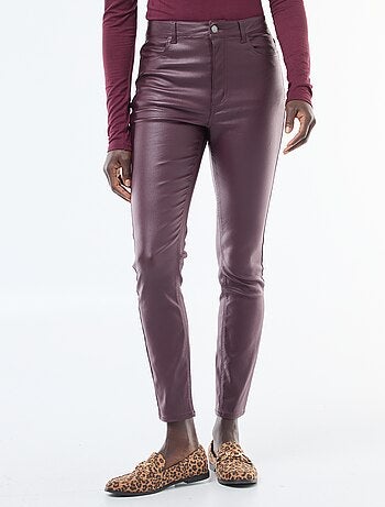 Pantalon skinny coated uni