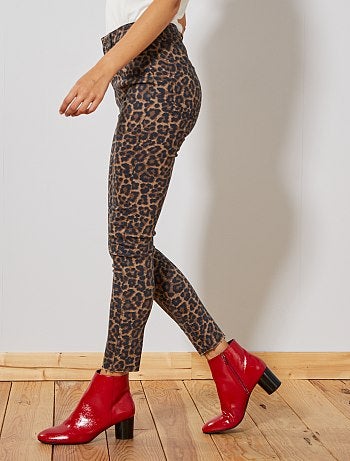 Pantalon skinny stretch imprimé - Kiabi