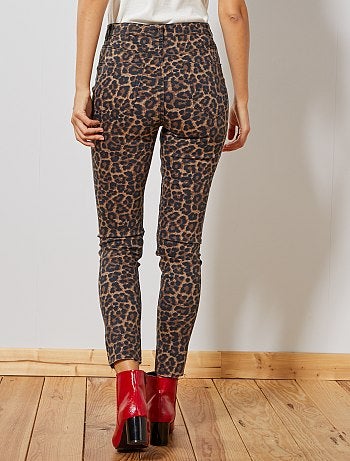 Pantalon skinny stretch imprimé - Kiabi