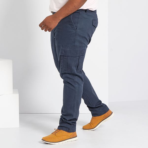 Pantalon slim esprit battle Grande taille homme - bleu ...