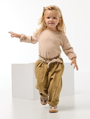 Pantalon twill avec ceinture