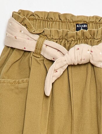 Pantalon twill avec ceinture