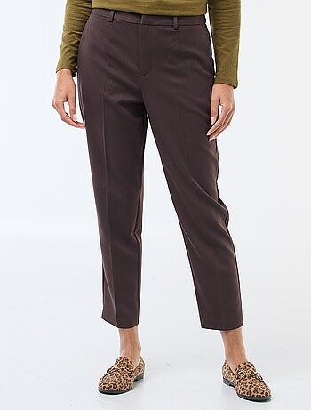 Pantalon uni coupe carotte