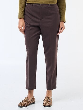 Pantalon uni coupe carotte