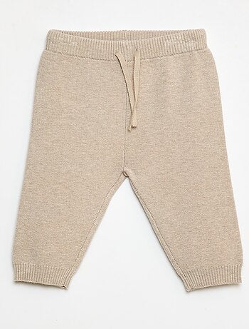 Pantalon uni en maille + chaussettes - 2 pièces