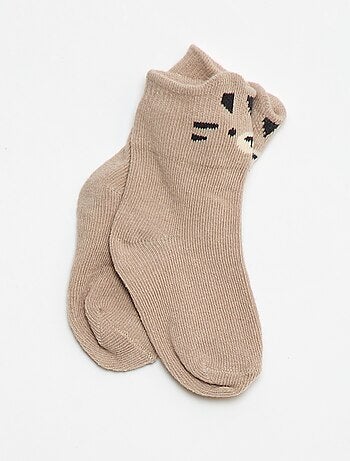 Pantalon uni en maille + chaussettes - 2 pièces