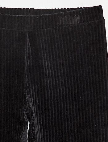 Pantalon uni en velours épais