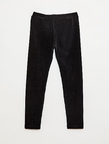 Pantalon uni en velours épais