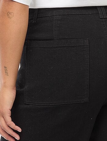 Pantalon wide leg cropped