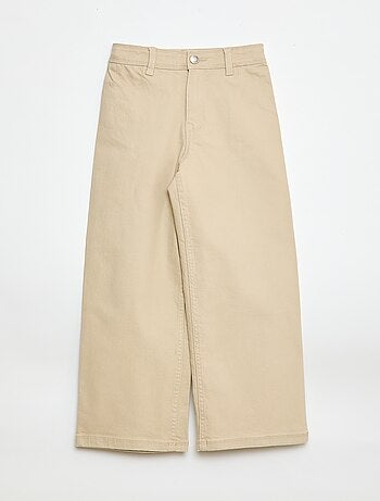 Pantalon wide leg sans poches devant