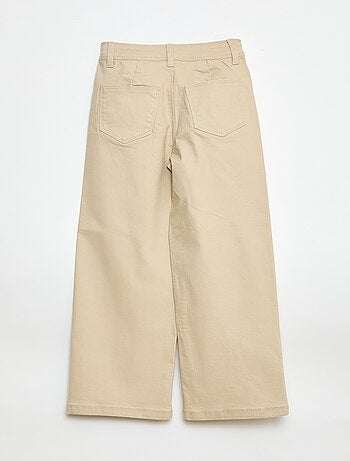 Pantalon wide leg sans poches devant