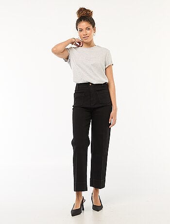 Pantalon wide leg uni