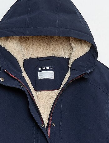 Parka à capuche avec doublure effet moutonnée