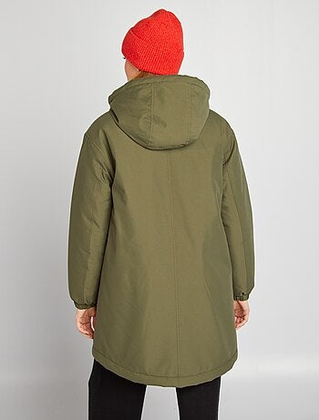 Parka à capuche doublé effet moutonné