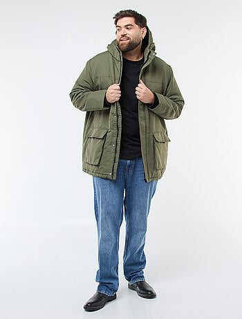 Parka à capuche unie déperlant