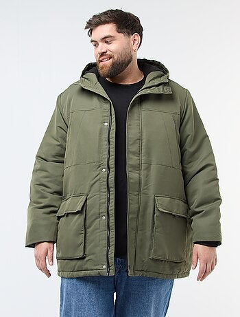 Parka à capuche unie déperlant