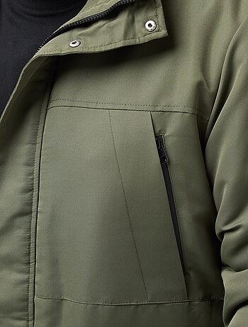 Parka à capuche unie déperlant