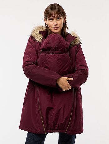 Parka de maternité avec détail de portage